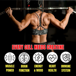 Pure Creatine Monohydrate Powder - Boost Muscle and Brain Power!