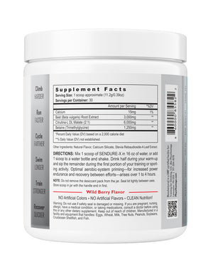Sendure-X nutritional facts