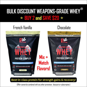 Weapons-Grade Whey® Protein Bulk Discount (2 Bags - 4 lbs total)